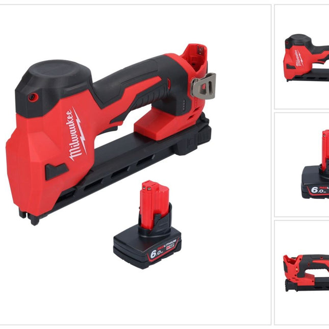 Milwaukee M12 BCST-601 Agrafeuse sans fil 12 V 19 x 25.4 mm + 1x batterie 6.0 Ah - sans chargeur