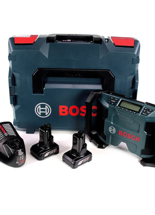 Bosch GPB 12V-10 Akku Baustellenradio 12V + 2x Akku 6,0Ah + Ladegerät + L-Boxx - Toolbrothers