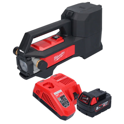 Pompe de transfert de batterie Milwaukee M18 BTP-501 18 V 1817 l/h + 1x batterie 5,0 Ah + chargeur