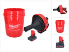 Limpiador de tuberías a batería Milwaukee M12 BDC8-501C 12 V + 1x batería 5,0 Ah + espiral + cubo - sin cargador