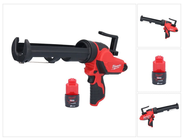 Milwaukee M12 PCG/310-201 Presse à cartouche sans fil 12 V 310 ml + 1 batterie 2,0 Ah - sans chargeur