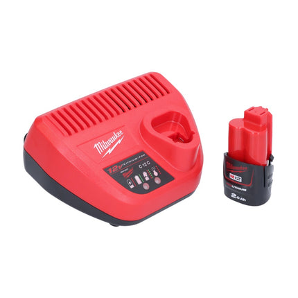 Milwaukee M12 PCG/310-201 Pince à cartouche sans fil 12 V 310 ml + 1 batterie 2,0 Ah + chargeur