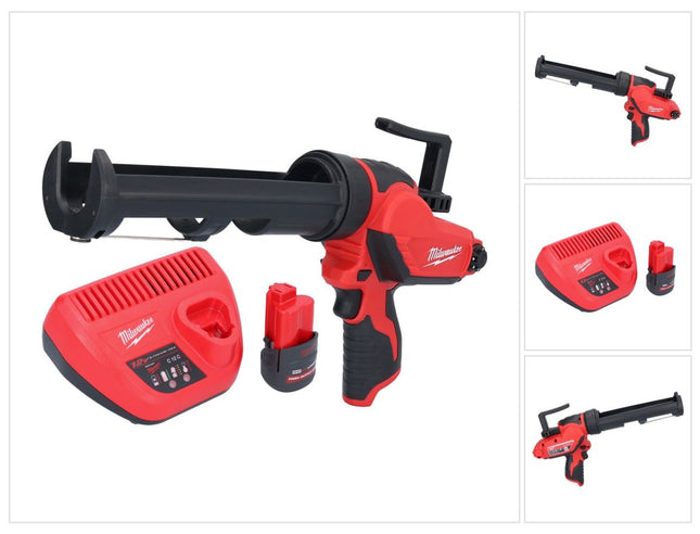 Milwaukee M12 PCG/310-251 Presse à cartouche sans fil 12 V 310 ml + 1x batterie 2,5 Ah + chargeur