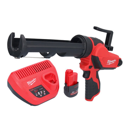Milwaukee M12 PCG/310-251 Presse à cartouche sans fil 12 V 310 ml + 1x batterie 2,5 Ah + chargeur