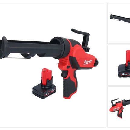 Pistolet à cartouche sans fil Milwaukee M12 PCG/310-401 12 V 310 ml + 1x batterie 4,0 Ah - sans chargeur