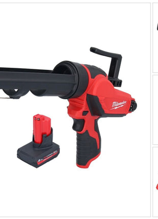 Pistolet à cartouche sans fil Milwaukee M12 PCG/310-501 12 V 310 ml + 1x batterie 5,0 Ah - sans chargeur