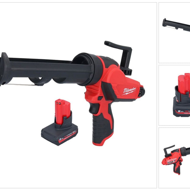 Milwaukee M12 PCG/310-501 Presse à cartouche sans fil 12 V 310 ml + 1x batterie 5,0 Ah - sans chargeur