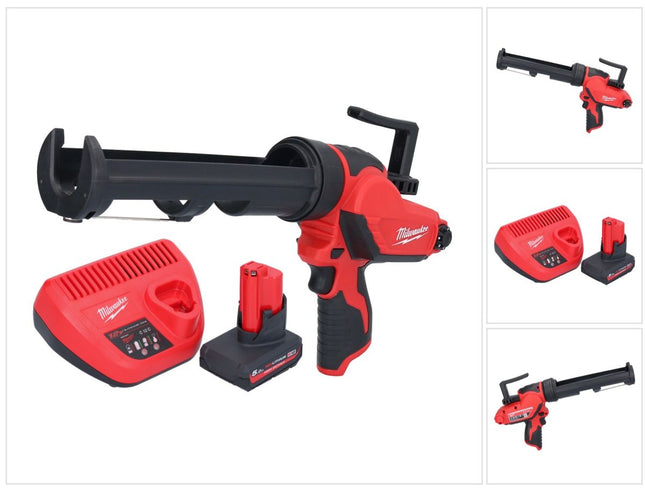 Milwaukee M12 PCG/310-501 Presse à cartouche sans fil 12 V 310 ml + 1x batterie 5,0 Ah + chargeur