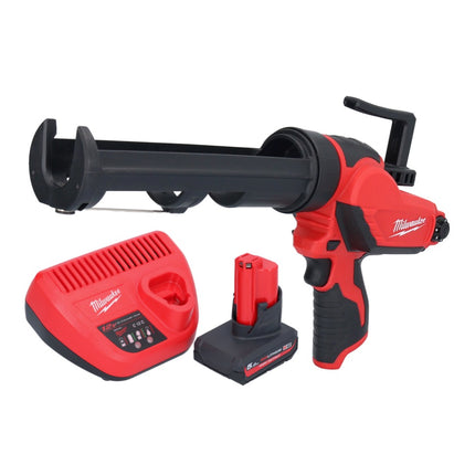 Milwaukee M12 PCG/310-501 Presse à cartouche sans fil 12 V 310 ml + 1x batterie 5,0 Ah + chargeur