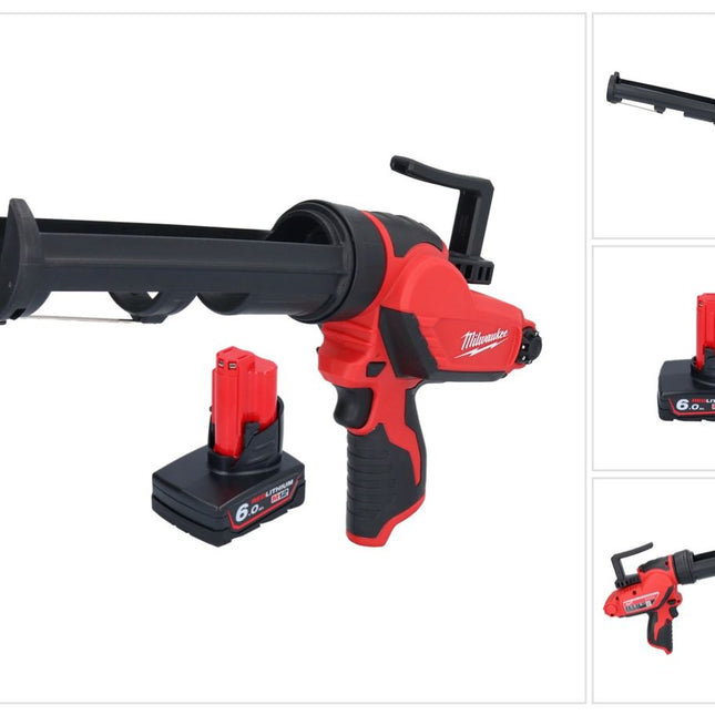 Pistolet à cartouche sans fil Milwaukee M12 PCG/310-601 12 V 310 ml + 1x batterie 6,0 Ah - sans chargeur