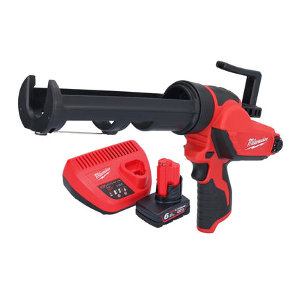 Pistolet à cartouche à batterie Milwaukee M12 PCG/310-601 12 V 310 ml + 1x batterie 6,0 Ah + chargeur