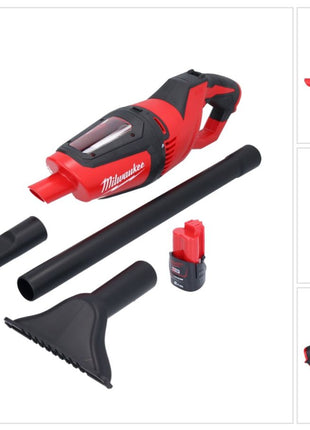 Aspirateur sans fil Milwaukee M12 HV-201 12 V + 1x batterie 2,0 Ah - sans chargeur