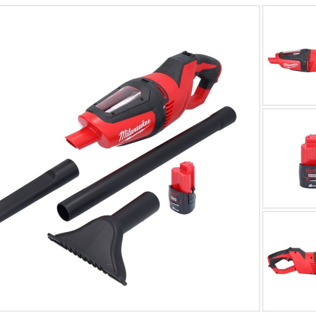 Aspirateur sans fil Milwaukee M12 HV-201 12 V + 1x batterie 2,0 Ah - sans chargeur