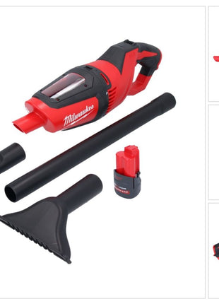 Aspirador de batería Milwaukee M12 HV-251 12 V + 1x batería 2,5 Ah - sin cargador