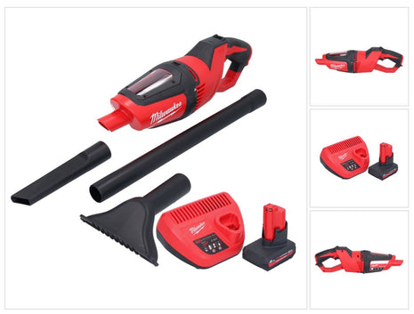 Aspirateur à batterie Milwaukee M12 HV-501 12 V + 1x batterie 5,0 Ah + chargeur