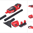 Aspirateur à batterie Milwaukee M12 HV-502 12 V + 2x batteries 5,0 Ah + chargeur