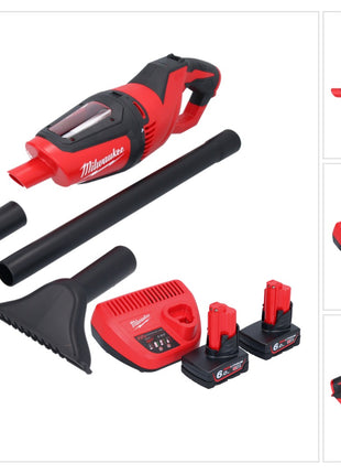 Odkurzacz akumulatorowy Milwaukee M12 HV-602 12 V + 2x akumulator 6,0 Ah + ładowarka