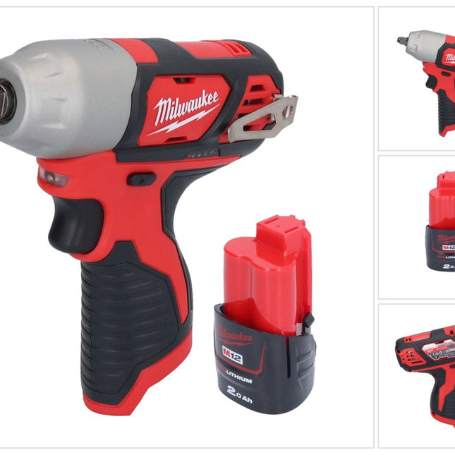 Milwaukee M12 BIW38-201 Clé à choc sans fil 12 V 135 Nm 3/8 + 1x batterie 2,0 Ah - sans chargeur