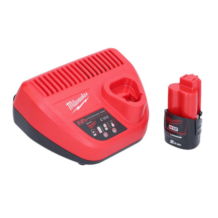 Milwaukee M12 BIW38-201 Clé à choc sans fil 12 V 135 Nm 3/8 + 1x batterie 2,0 Ah + chargeur