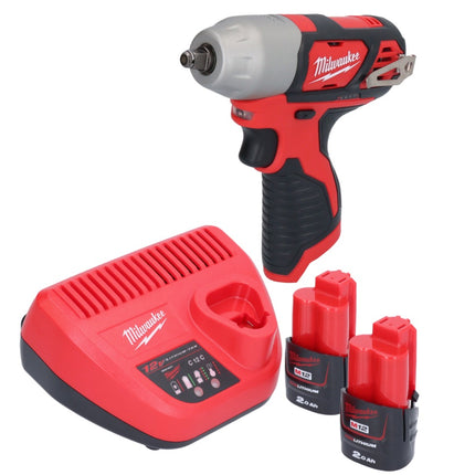 Milwaukee M12 BIW38-202 Clé à choc sans fil 12 V 135 Nm 3/8 + 2x batterie 2,0 Ah + chargeur
