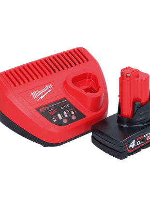 Milwaukee M12 BIW38-401 Clé à choc sans fil 12 V 135 Nm 3/8 + 1x batterie 4,0 Ah + chargeur