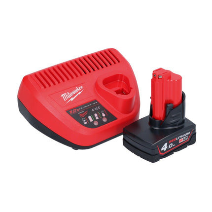 Milwaukee M12 BIW38-401 Clé à choc sans fil 12 V 135 Nm 3/8 + 1x batterie 4,0 Ah + chargeur