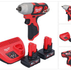 Milwaukee M12 BIW38-402 Clé à choc sans fil 12 V 135 Nm 3/8 + 2x batterie 4,0 Ah + chargeur