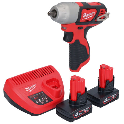 Milwaukee M12 BIW38-402 Clé à choc sans fil 12 V 135 Nm 3/8 + 2x batterie 4,0 Ah + chargeur