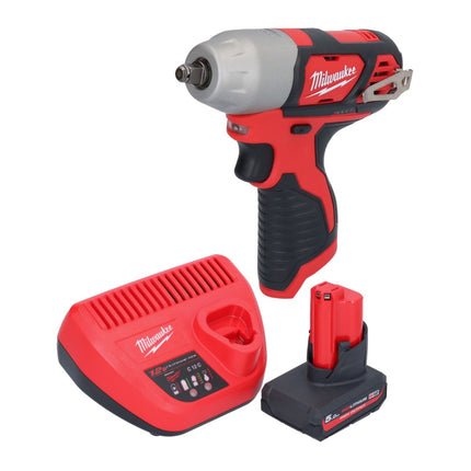 Milwaukee M12 BIW38-501 Clé à choc sans fil 12 V 135 Nm 3/8 + 1x batterie 5,0 Ah + chargeur