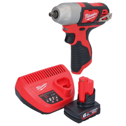 Milwaukee M12 BIW38-601 Clé à choc sans fil 12 V 135 Nm 3/8 + 1x batterie 6,0 Ah + chargeur