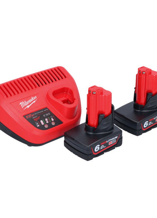 Milwaukee M12 BIW38-602 Akumulatorowy klucz udarowy 12 V 135 Nm 3/8˝ + 2x akumulator 6,0 Ah + ładowarka