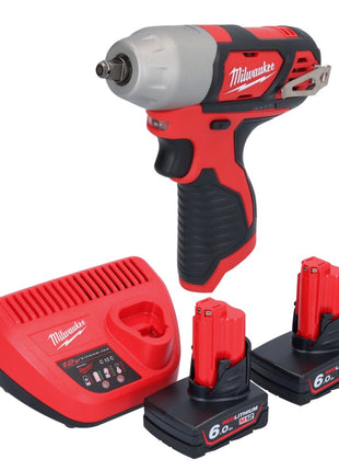 Milwaukee M12 BIW38-602 Akku Schlagschrauber 12 V 135 Nm 3/8˝ + 2x Akku 6,0 Ah + Ladegerät