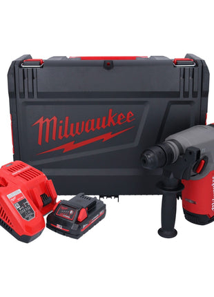 Marteau combiné à batterie Milwaukee M18 ONEFHX-301X 18 V 2,5 J SDS-Plus brushless + 1x batterie 3,0 Ah + chargeur + boîtier HD