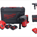 Marteau combiné à batterie Milwaukee M18 ONEFHX-302X 18 V 2,5 J SDS-Plus brushless + 2x batteries 3,0 Ah + chargeur + boîtier HD