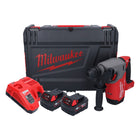 Marteau combiné à batterie Milwaukee M18 ONEFHX-402X 18 V 2,5 J SDS-Plus brushless + 2x batterie 4,0 Ah + chargeur + boîtier HD