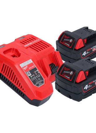 Marteau combiné à batterie Milwaukee M18 ONEFHX-402X 18 V 2,5 J SDS-Plus brushless + 2x batterie 4,0 Ah + chargeur + boîtier HD