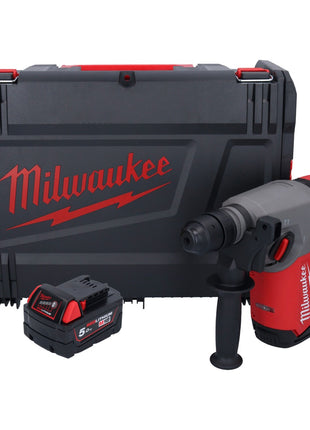 Milwaukee M18 ONEFHX-501X marteau combiné sans fil 18 V 2,5 J SDS-Plus Brushless + 1x batterie 5,0 Ah + HD-Box - sans kit chargeur