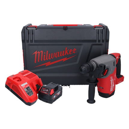 Milwaukee M18 ONEFHX-501X marteau combiné sans fil 18 V 2,5 J SDS-Plus Brushless + 1x batterie 5,0 Ah + chargeur + HD-Box