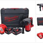 Marteau combiné à batterie Milwaukee M18 ONEFHX-802X 18 V 2,5 J SDS-Plus brushless + 2x batterie 8,0 Ah + chargeur + boîtier HD