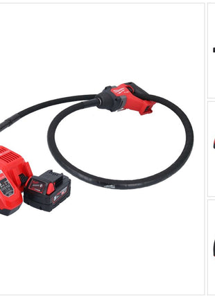 Milwaukee M18 FCVN24-501 Akumulatorowy wibrator do betonu 18 V 2,4 m bezszczotkowy + 1x akumulator 5,0 Ah + ładowarka