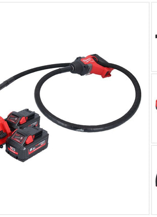 Vibrateur à béton sur batterie Milwaukee M18 FCVN24-552 18 V 2,4 m sans balais + 2x batterie 5,5 Ah + chargeur