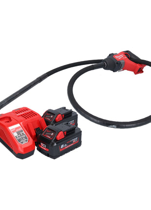 Milwaukee M18 FCVN24-802 Akumulatorowy wibrator do betonu 18 V 2,4 m bezszczotkowy + 2x akumulator 8,0 Ah + ładowarka