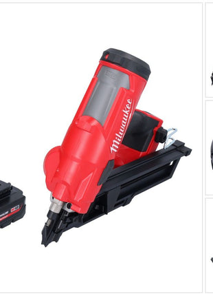 Milwaukee M18 FFN-301 Akku Nagler 18 V 50 - 90 mm Brushless + 1x Akku 3,0 Ah - ohne Ladegerät