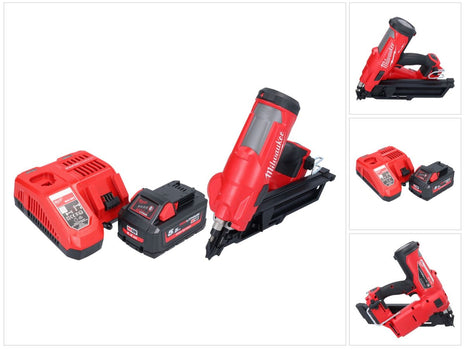 Milwaukee M18 FFN-551 cloueur sans fil 18 V 50 - 90 mm Brushless + 1x batterie 5,5 Ah + kit chargeur