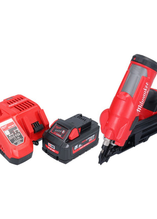 Milwaukee M18 FFN-551 cloueur sans fil 18 V 50 - 90 mm Brushless + 1x batterie 5,5 Ah + kit chargeur