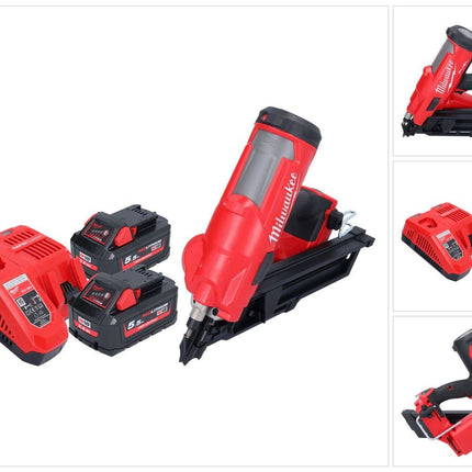 Milwaukee M18 FFN-552 cloueur sans fil 18 V 50 - 90 mm Brushless + 2x batterie 5,5 Ah + kit chargeur