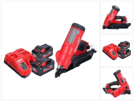 Milwaukee M18 FFN-552 gwoździarka akumulatorowa 18 V 50 - 90 mm bezszczotkowa + 2x akumulator 5,5 Ah + ładowarka