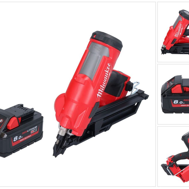 Milwaukee M18 FFN-801 Cloueur sans fil 18 V 50 - 90 mm Brushless + 1x batterie 8,0 Ah - sans chargeur
