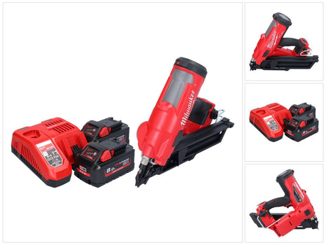 Milwaukee M18 FFN-802 Cloueur sans fil 18 V 50 - 90 mm Brushless + 2x batterie 8,0 Ah + chargeur