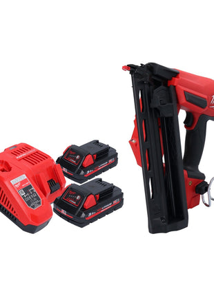 Cloueur à batterie Milwaukee M18 FN16GA-302 18 V 32 - 64 mm sans balais + 2x batteries 3,0 Ah + chargeur